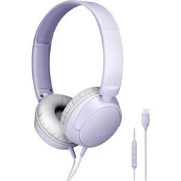 Audio-Technica - Audio Technica ATHS120CVL On-Ear USB-C Headphones - Light Violet - Purple