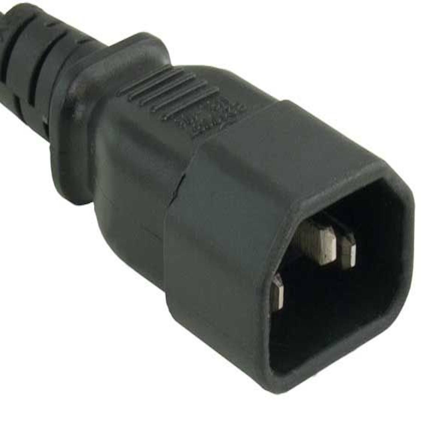 Left. Sanoxy - SANOXY Cables and Adapters; 15ft Computer Power Extension Cord (IEC320 C13 to IEC320 C14) - Black.