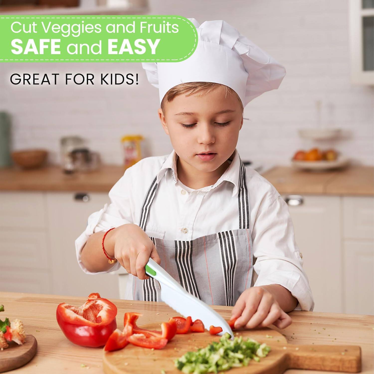 Cut Veggies and Fruits  
SAFE and EASY  
GREAT FOR KIDS!