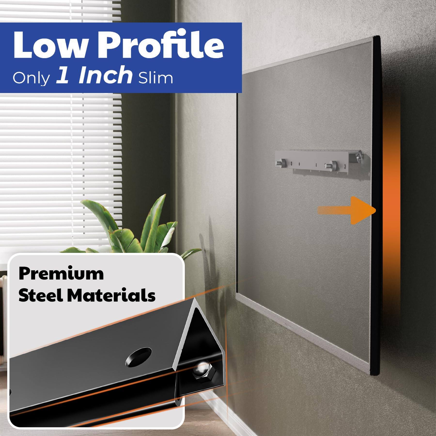 Low Profile  
Only 1 Inch Slim  

Premium Steel Materials