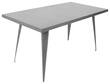 LumiSource - Austin Dining Table - Gray - Larger Front
