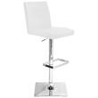 LumiSource - Captain Bar Stool - White - Larger Front