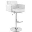 LumiSource - Stout Bar Stool - White - Larger Front