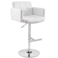 LumiSource - Stout Bar Stool - White - Front_Zoom
