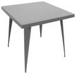 LumiSource - Austin Dining Table - Gray - Larger Front