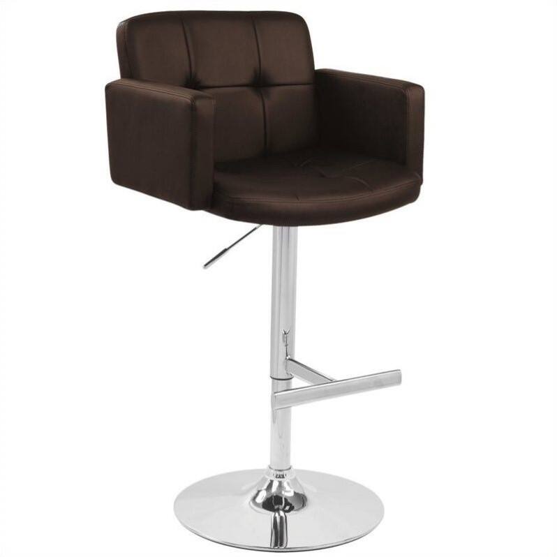 Front. LumiSource - Stout Bar Stool - Brown.