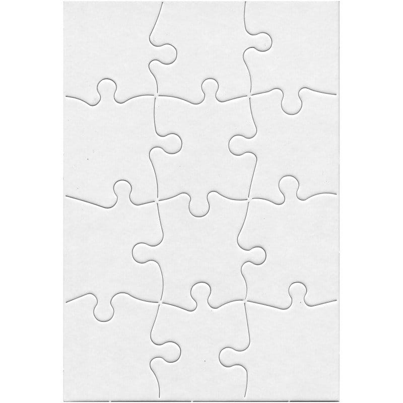 "Hygloss - Compoz-A-Puzzle®, 5 1/2"" x 8"" Rectangle, 12-Piece, Pack of 24 - White" price history on PriceWatchPro