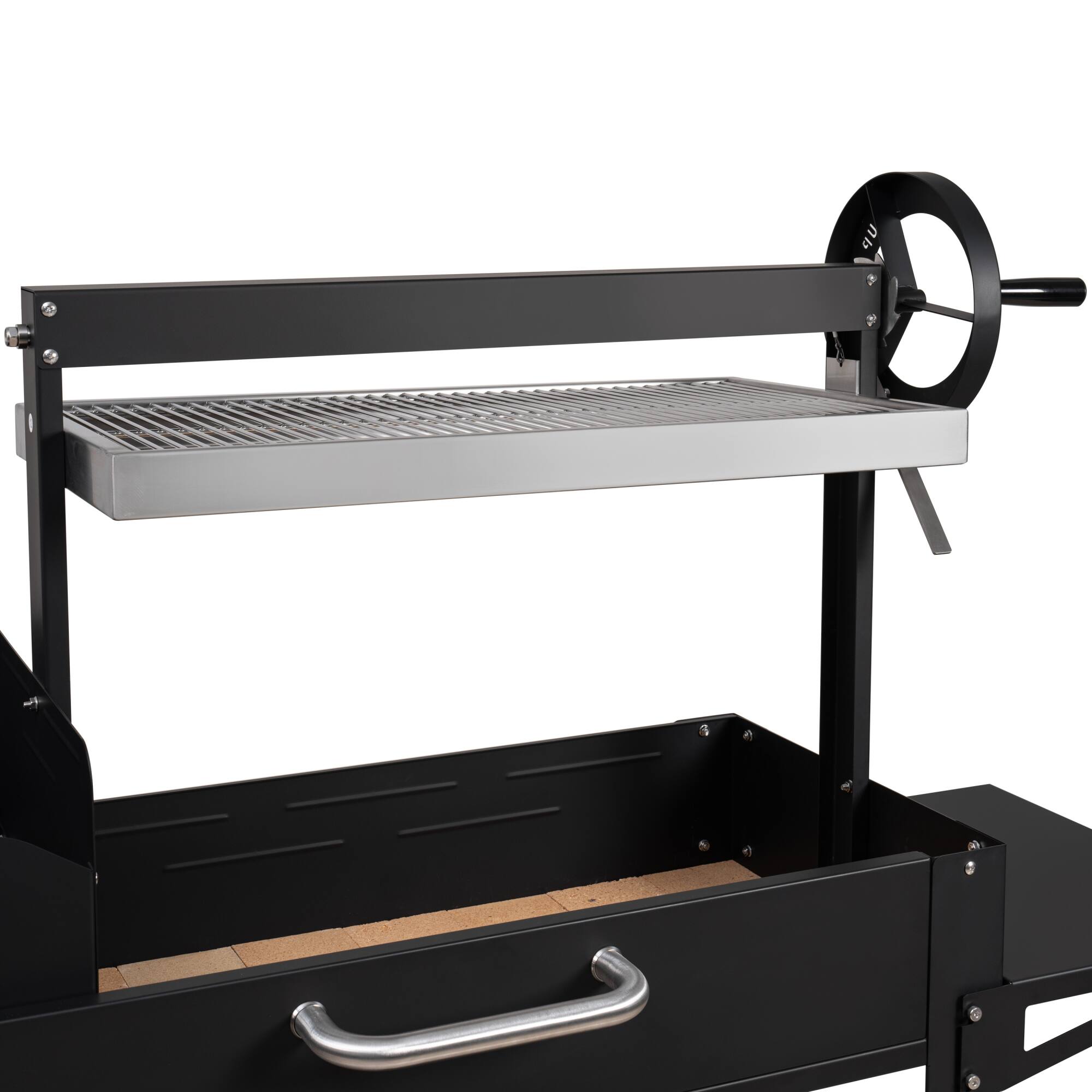 Alt View 9. Koolmore - 54 in. Argentine Charcoal Grill, Adjustable Grate Outdoor BBQ, in Black (KM-OG-A-54) - Black.