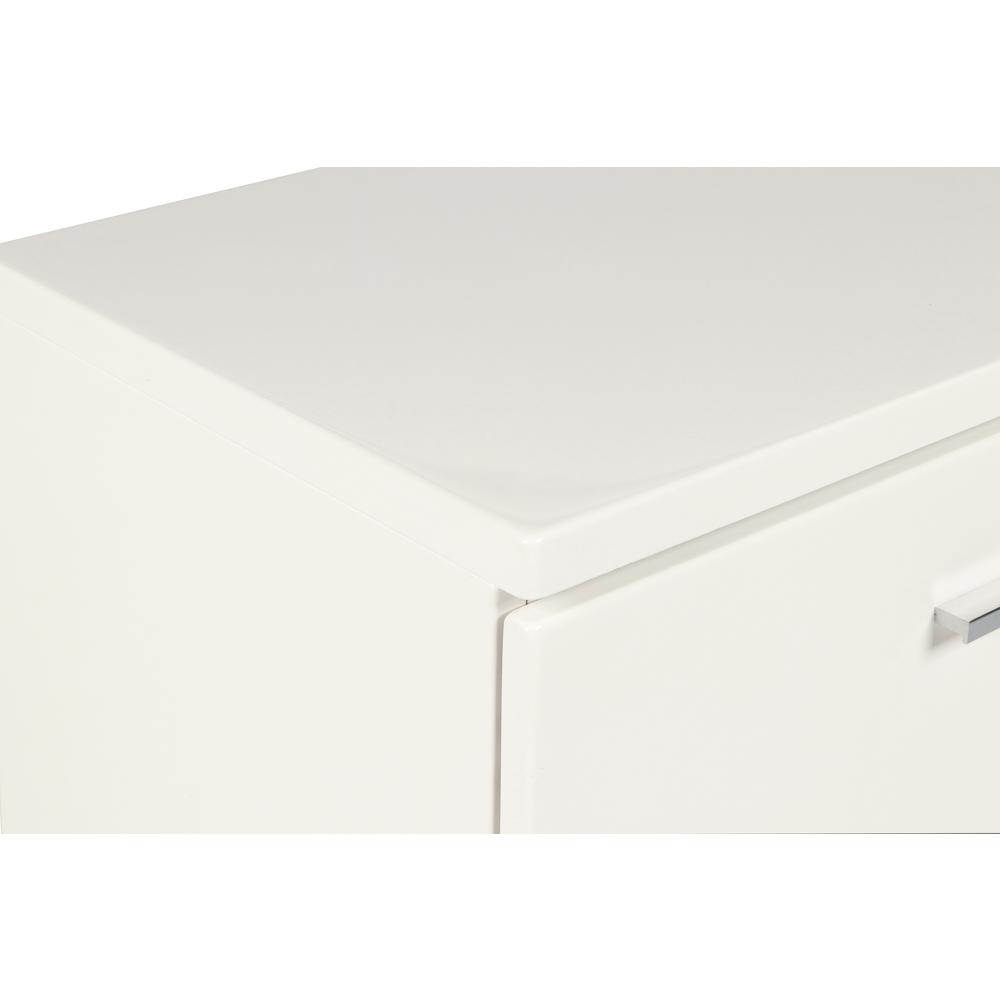 Left. New Classic Furniture - Furniture Sapphire Solid Wood 2-Drawer Nightstand in White - White.