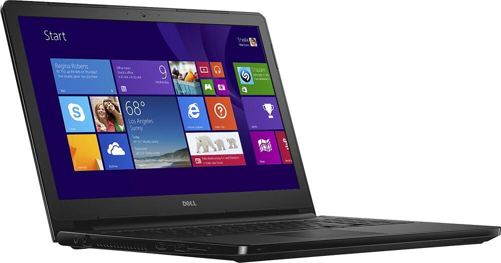 Angle View: Dell - Geek Squad Certified Refurbished Inspiron 5000 Series 15.6" Laptop - Intel Core i7 - 6GB Memory - 1TB Hard Drive - Black