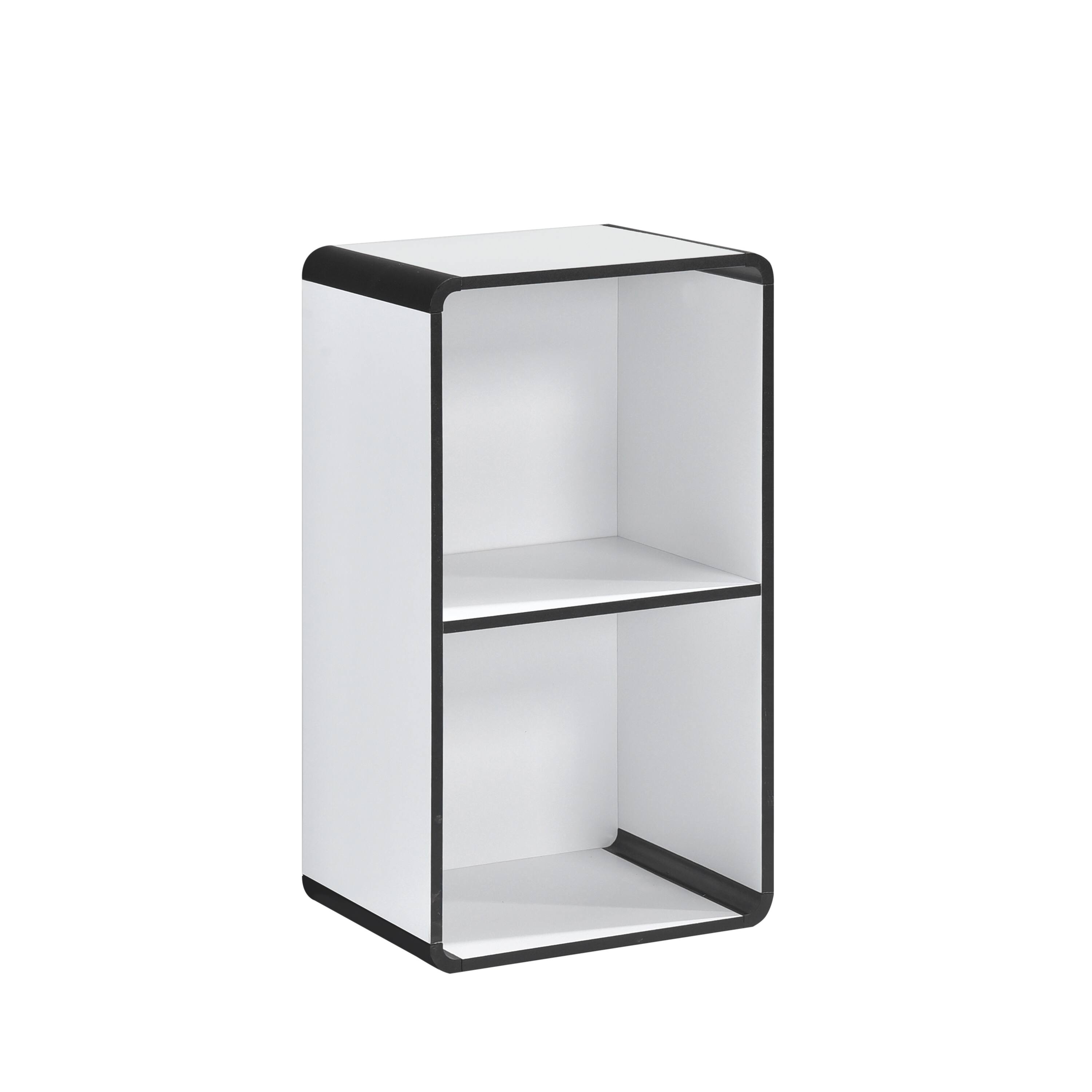 Kings Brand Furniture - Dothan Wood 2-Cubed Open Bookcase - Storage Shelf Organizer Bookshelf - White price history on PriceWatchPro