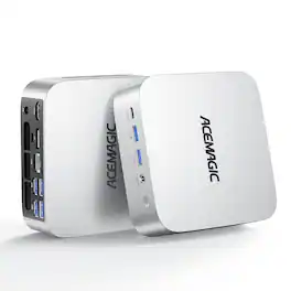 ACEMAGIC - M1 - Mini Gaming PC - AMD Ryzen 7 7735HS (8C/16T, up to 4.75GHz) - 24GB LPDDR5 1TB SSD 4K Win 11 Pro WiFi6 - Silver