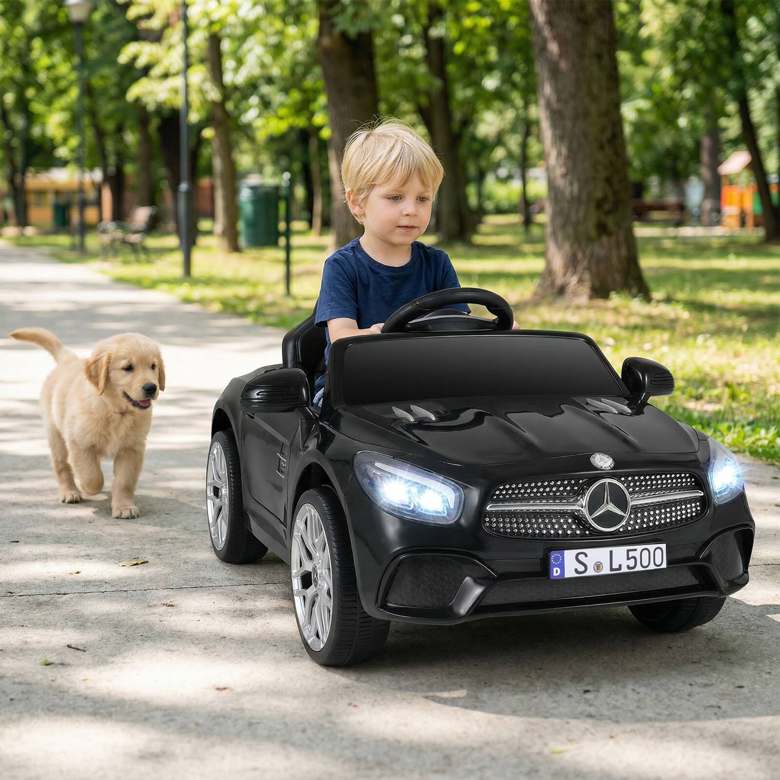 Alt View 1. Costway - Costway Licensed Mercedes-Benz SL R231 Kids Ride on Car 12V Electric Vehicle with Music - Black.