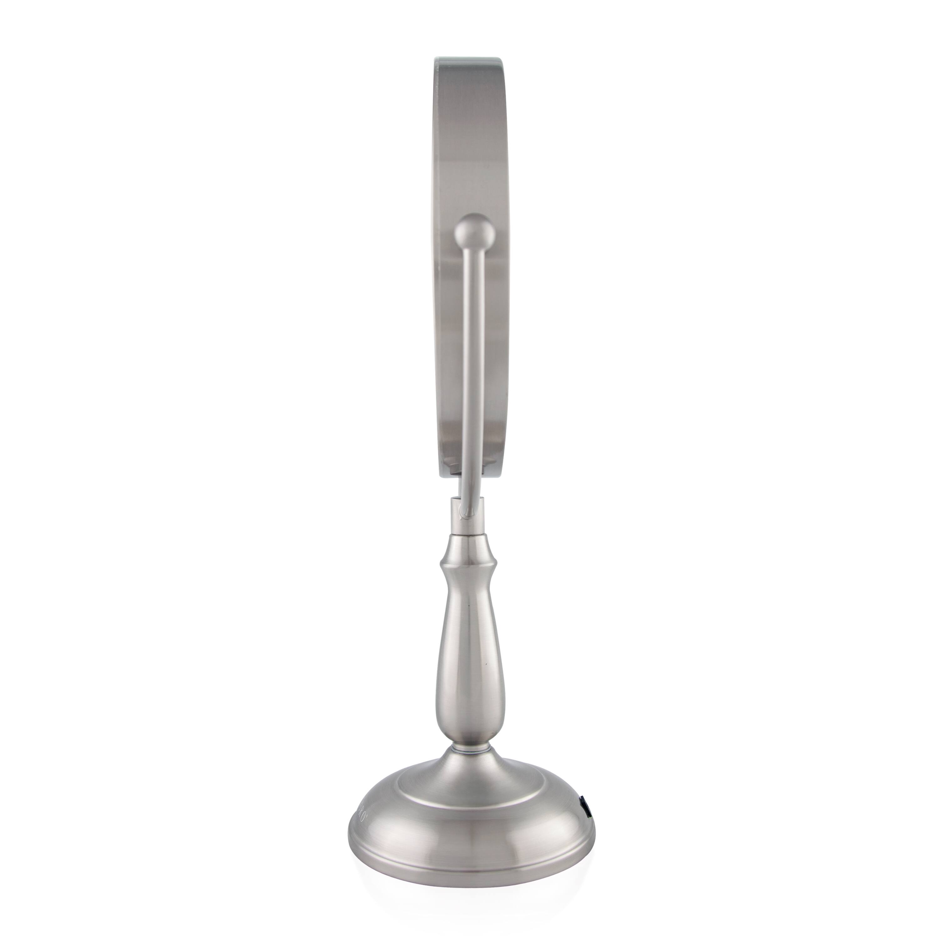Alt View 5. Zadro - LED Lighted Makeup Mirror with Touch Control and Magnification Options 5X, 10X, 12X - Satin Nickel.