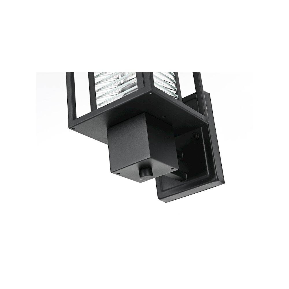 Alt View 3. Elegant Lighting - Bouvier 7 inch Outdoor Pendant in Black - Black.