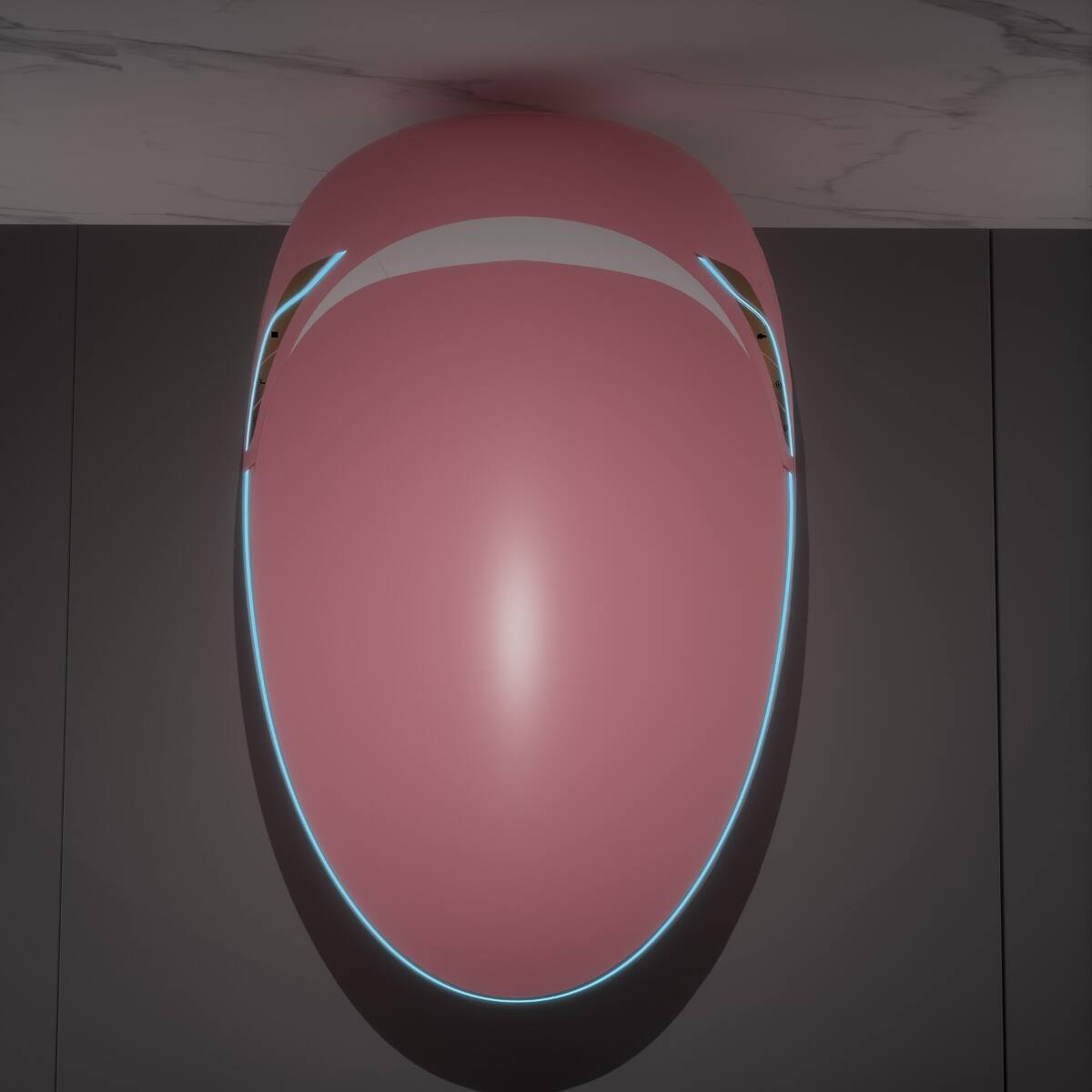 Alt View 1. Loheer - Loheer Smart Toilet With Built In Bidet, Pink One Piece Toilet With Auto Lid and Night Light - Pink.