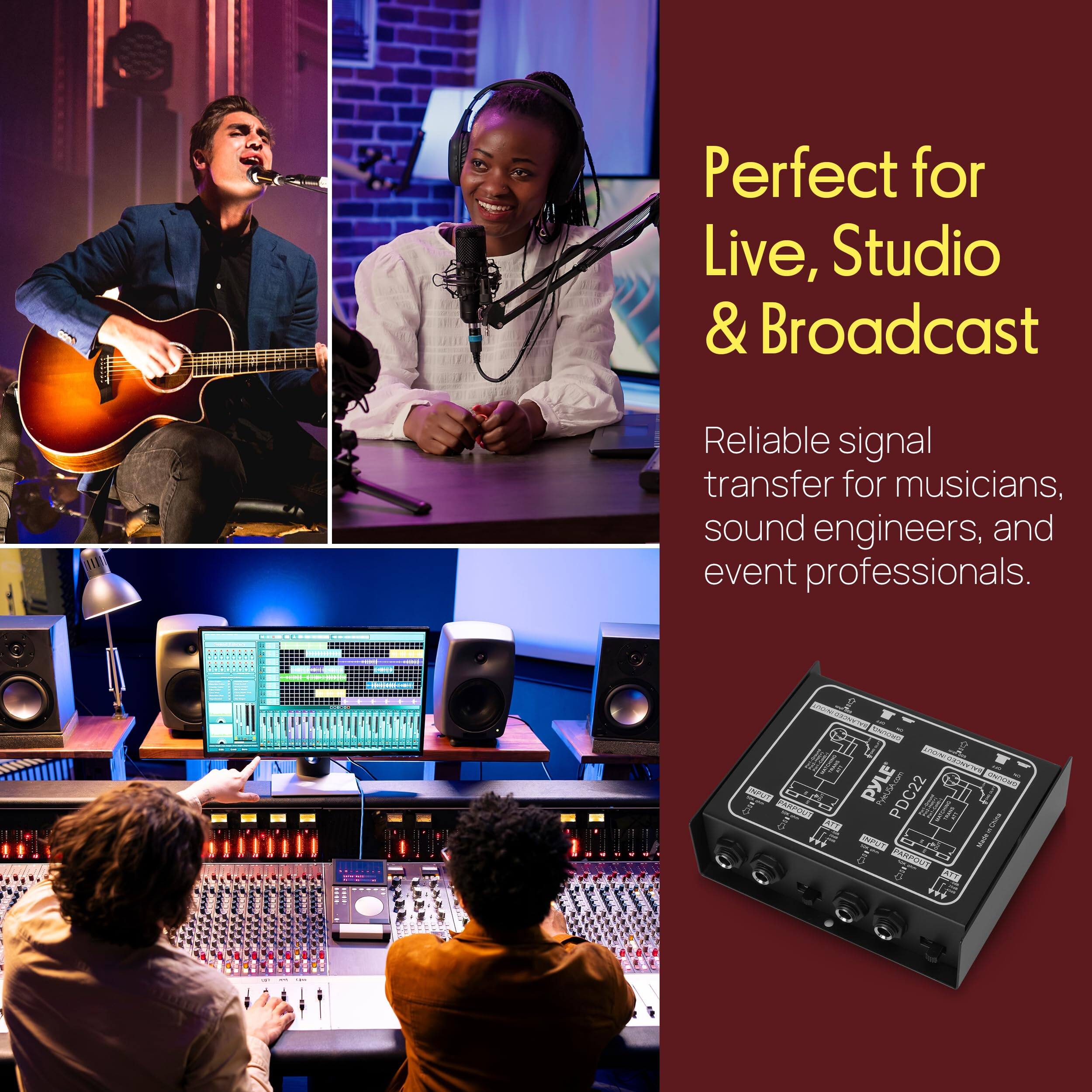 Perfect for Live, Studio & Broadcast  
Reliable signal transfer for musicians, sound engineers, and event professionals.  

PYLE PDC22
