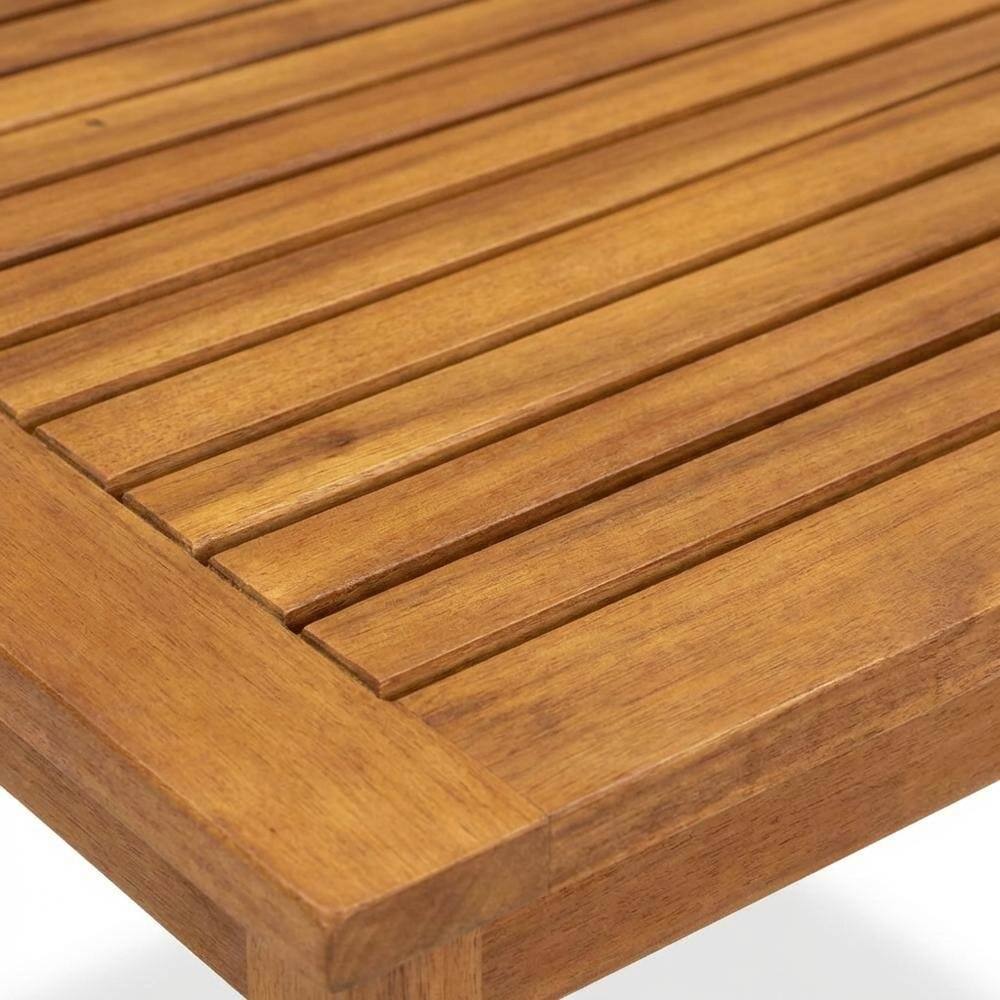 Alt View 2. Outdoor Escape - 3-Piece Outdoor Coffee Table Set Oil Finish Durable Wood - Brown.