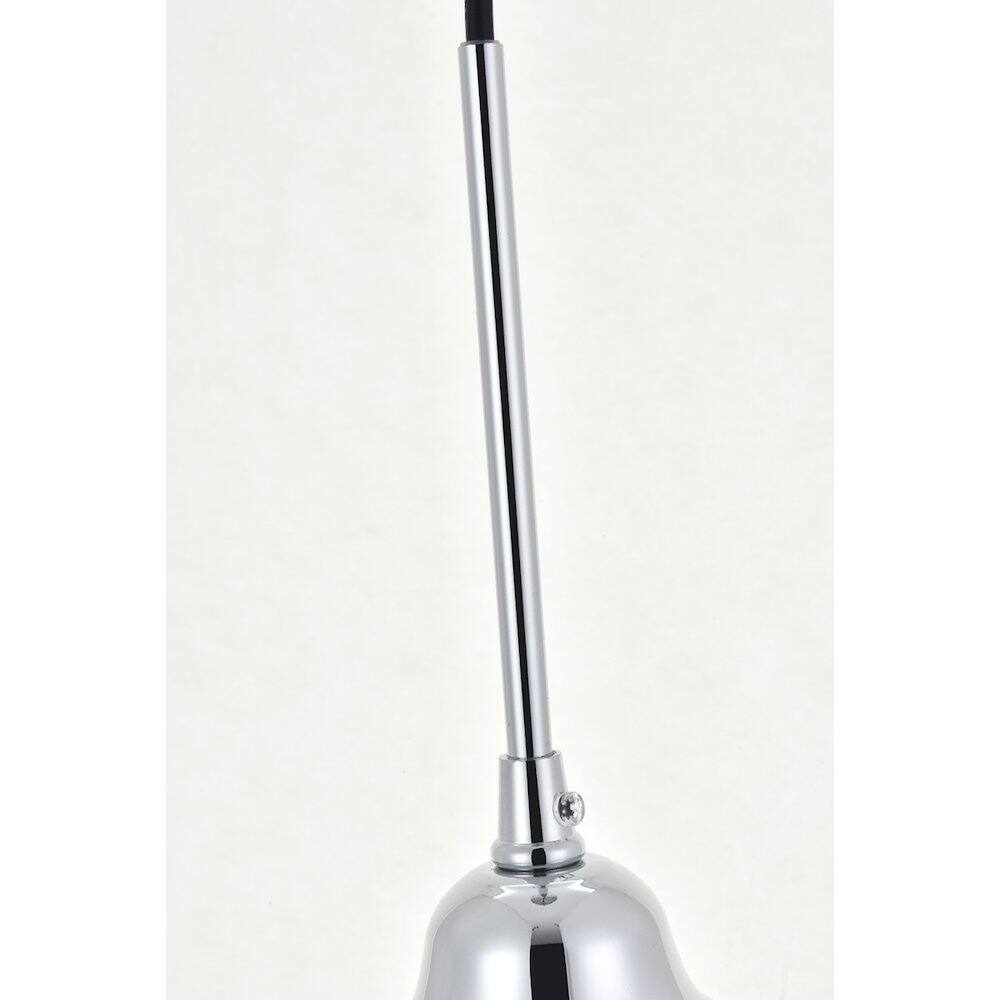 Alt View 2. Living District - Histoire 3 Light Chrome Pendant - Chrome And Clear.