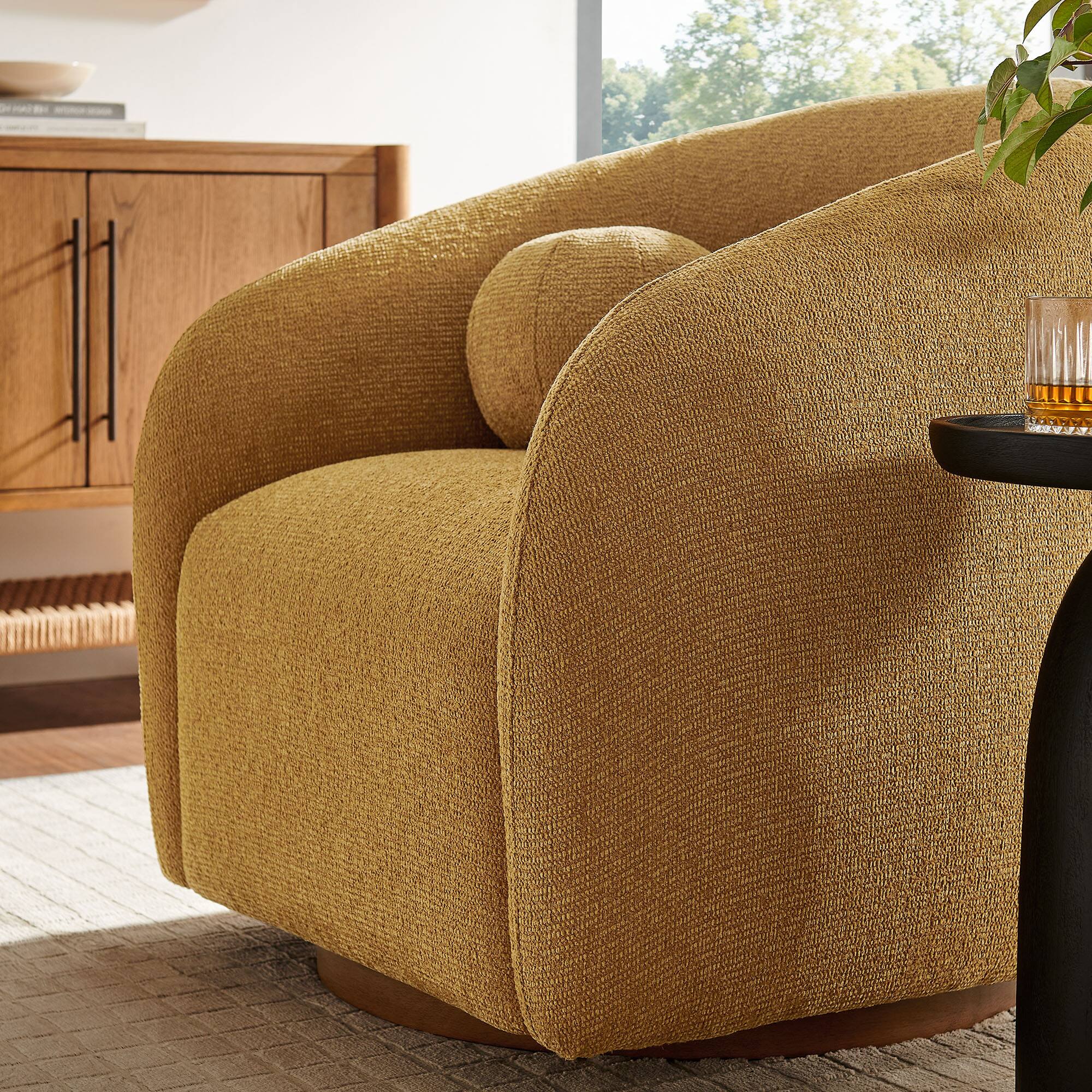 Alt View 2. Modway - Holland Swivel Armchair by Modway - Mustard.