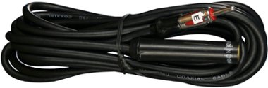 Metra - Universal 12' Antenna Extension Cable with Capacitator - Black - Front_Zoom