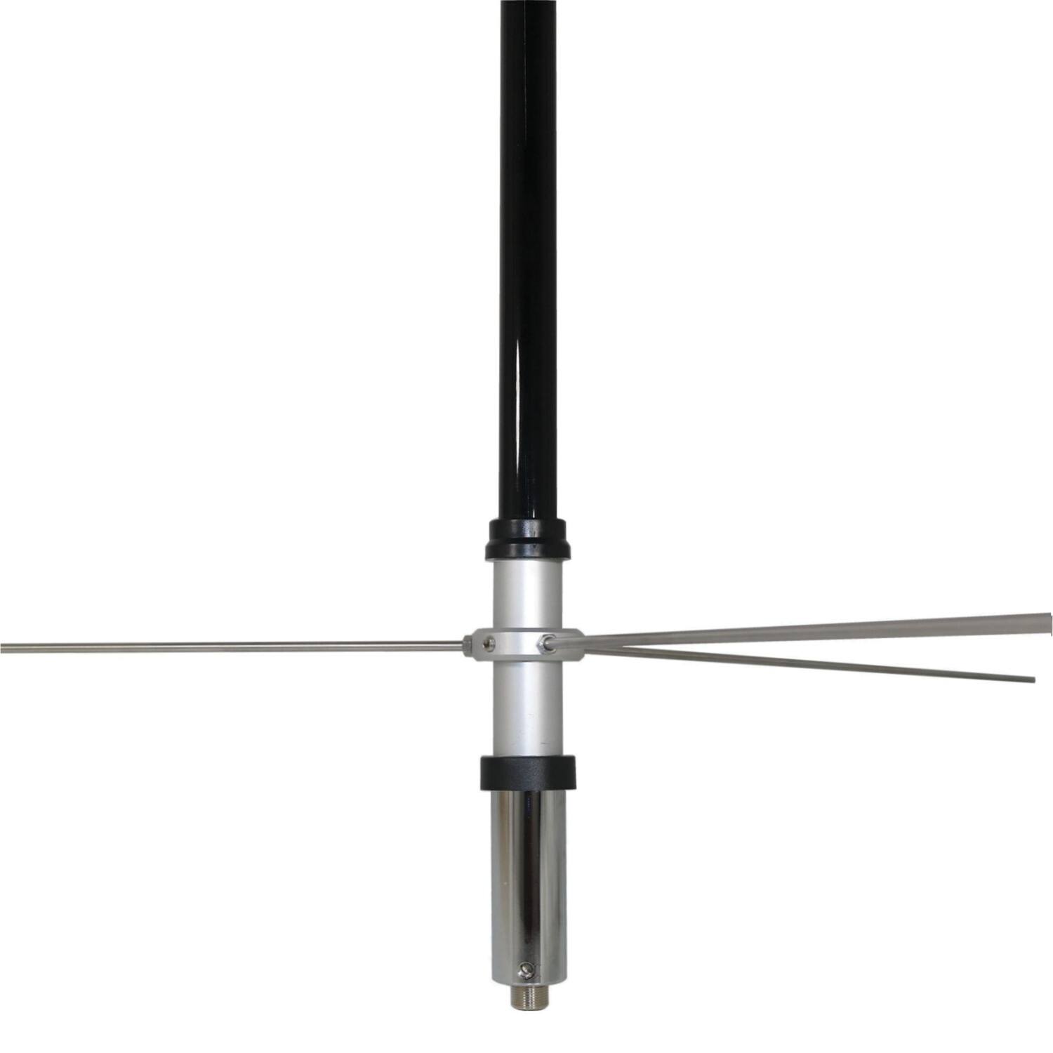 Alt View 3. Tram - 200-Watt Dual-Band 3-Section Fiberglass Base Antenna, 50-Ohm UHF SO-239 Connector, 17-Ft Tall - Black.