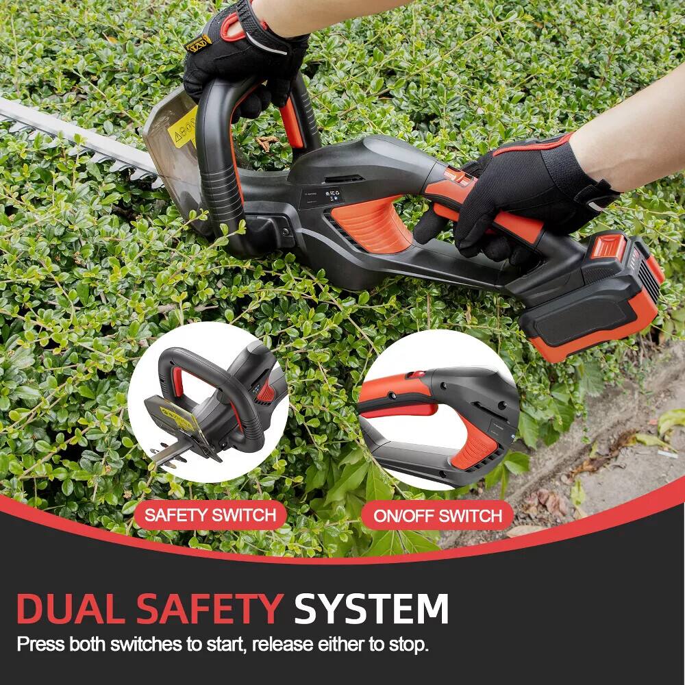 Sugift 20V Cordless Hedge Trimmer with Dual Action Blade, Battery