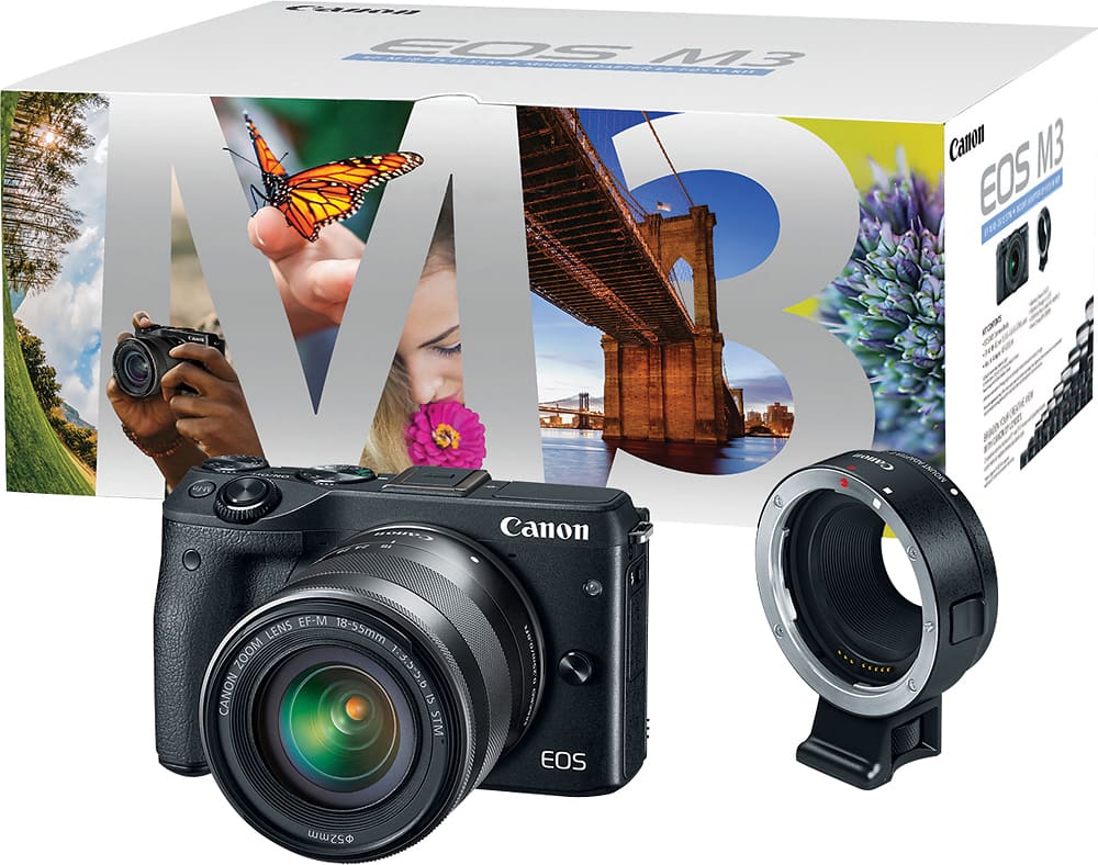 Best Buy: Canon EOS M3 Mirrorless Camera with EF-M 18-55mm Lens