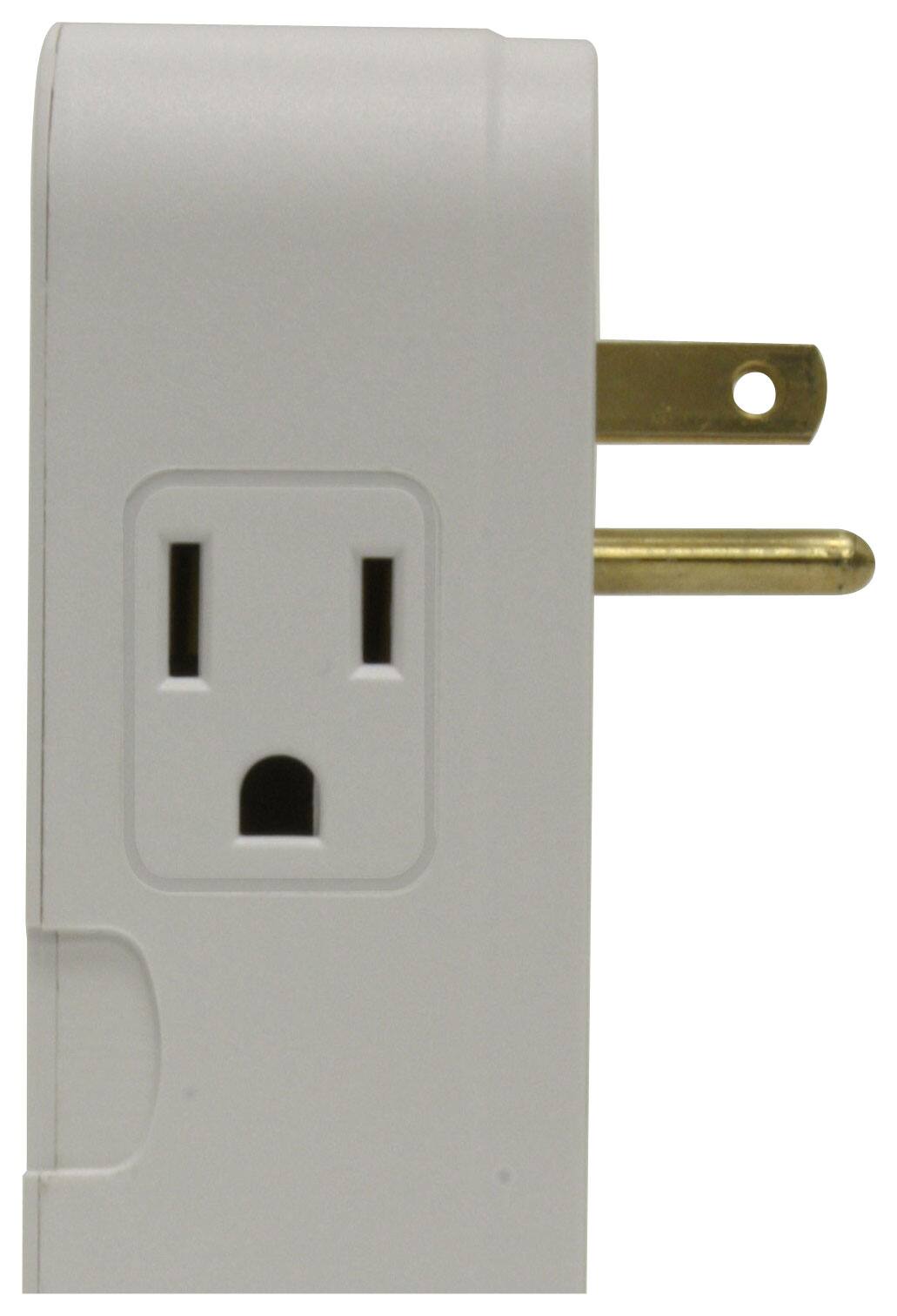 Alt View 11. Panamax - 2-Outlet Surge Protector - White.