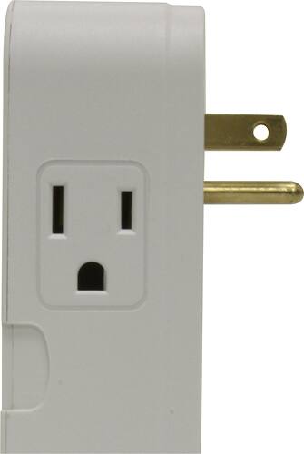 Alt View 1. Panamax - 2-Outlet Surge Protector - White.