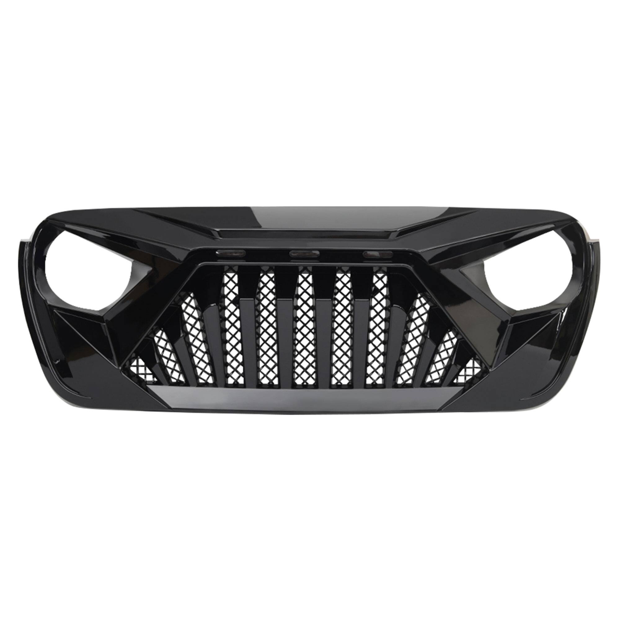 Alt View 5. AMERICAN MODIFIED - American Modified Goliath Grille for 2018 Wrangler JL & 2020 Plus Gladiator JT - Glossy Black.