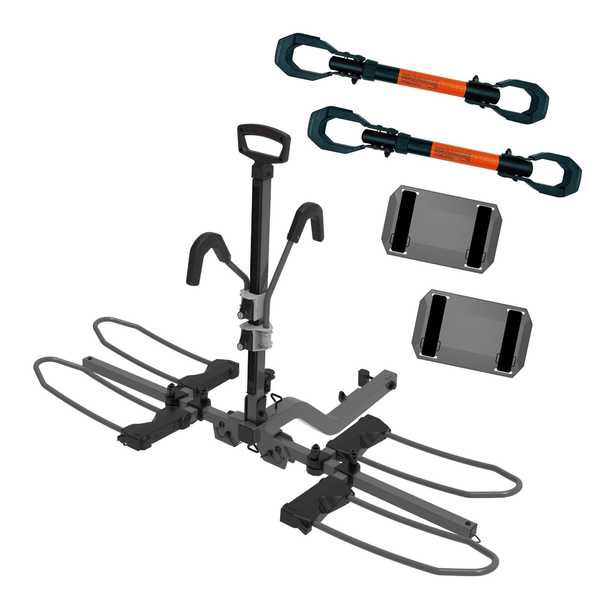 Alt View 5. Boyel Living - VOLT RV Bike Rack 140LBS Capacity 2 Bike Alloy Steel Frame - Black.
