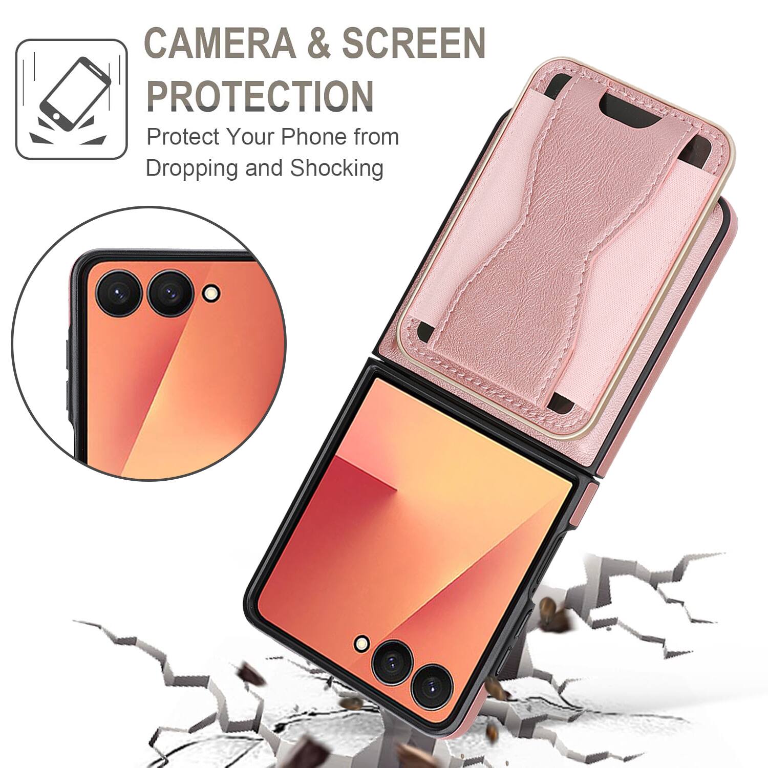 CAMERA & SCREEN PROTECTION  
Protect Your Phone from Dropping and Shocking