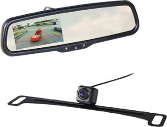 EchoMaster - 4.3” Rear-View Mirror Monitor and Back-Up Camera Kit - Black - Front_Zoom