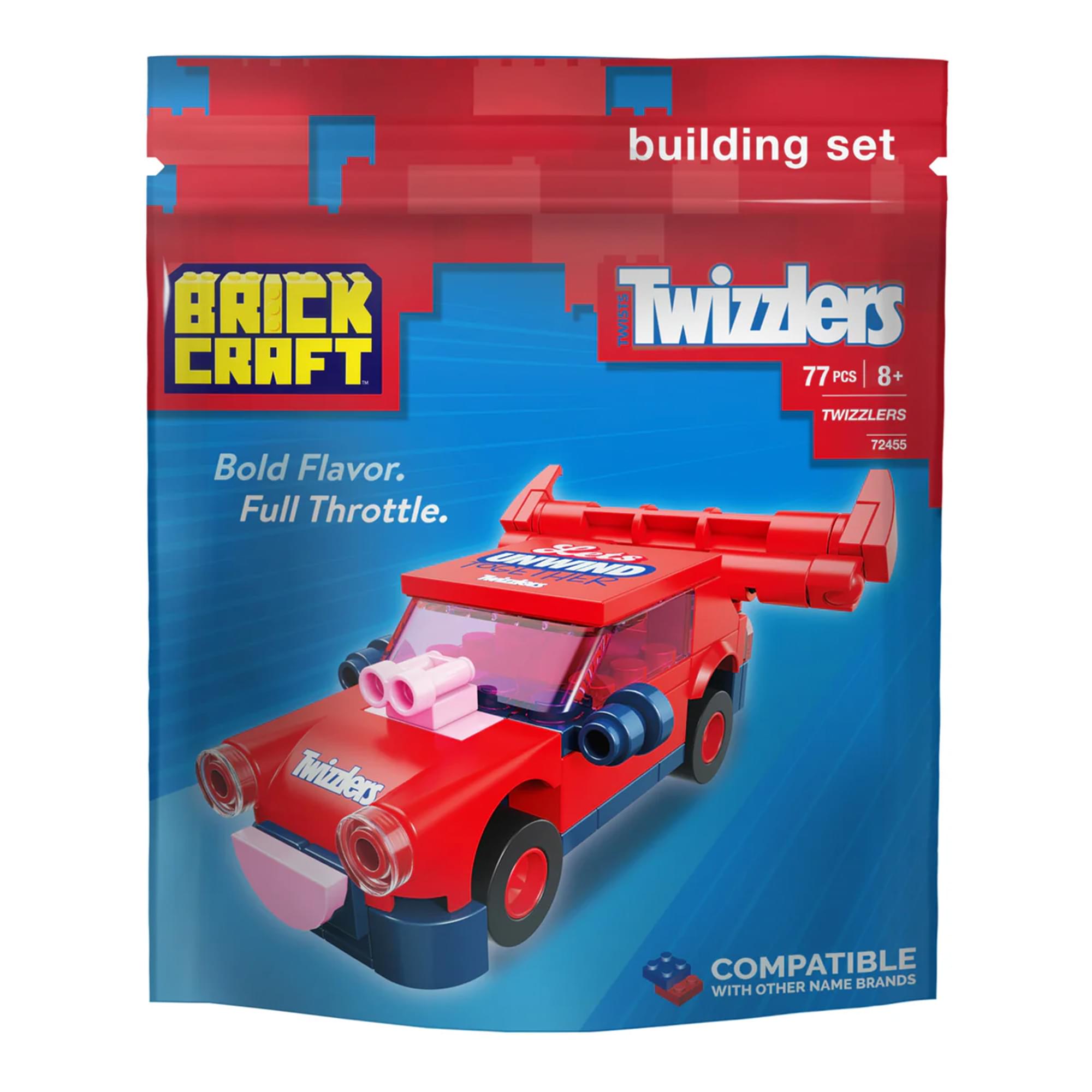 building set BRICK CRAFT TWISTS Twizzlers 77 PCS | 8+ TWIZZLERS Bold Flavor. Full Throttle. COMPATIBLE WITH OTHER NAME BRANDS