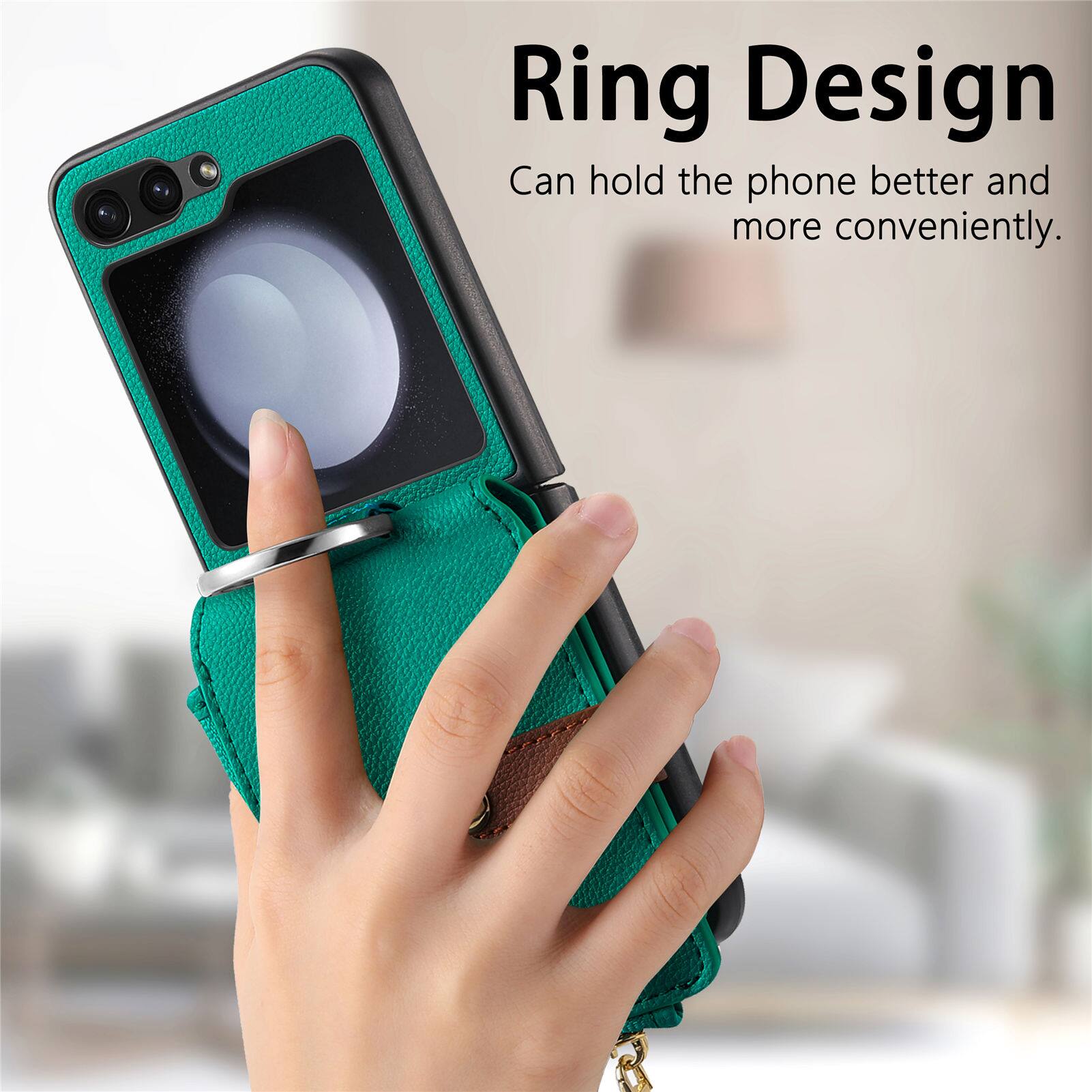 Ring Design  
Can hold the phone better and more conveniently.