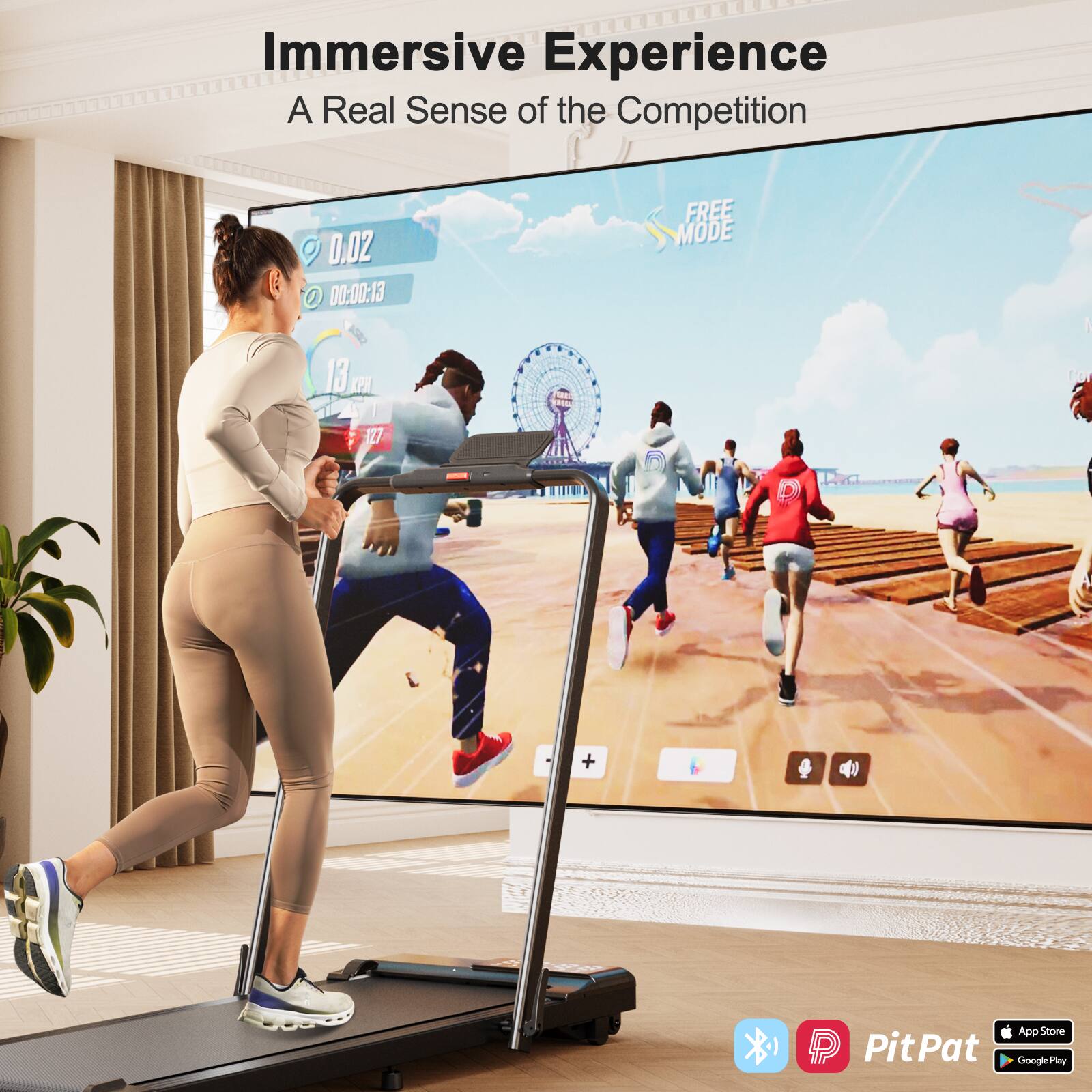 Immersive Experience  
A Real Sense of the Competition  

0.02  
00:00:13  

FREE MODE  

PitPat  

App Store  
Google Play