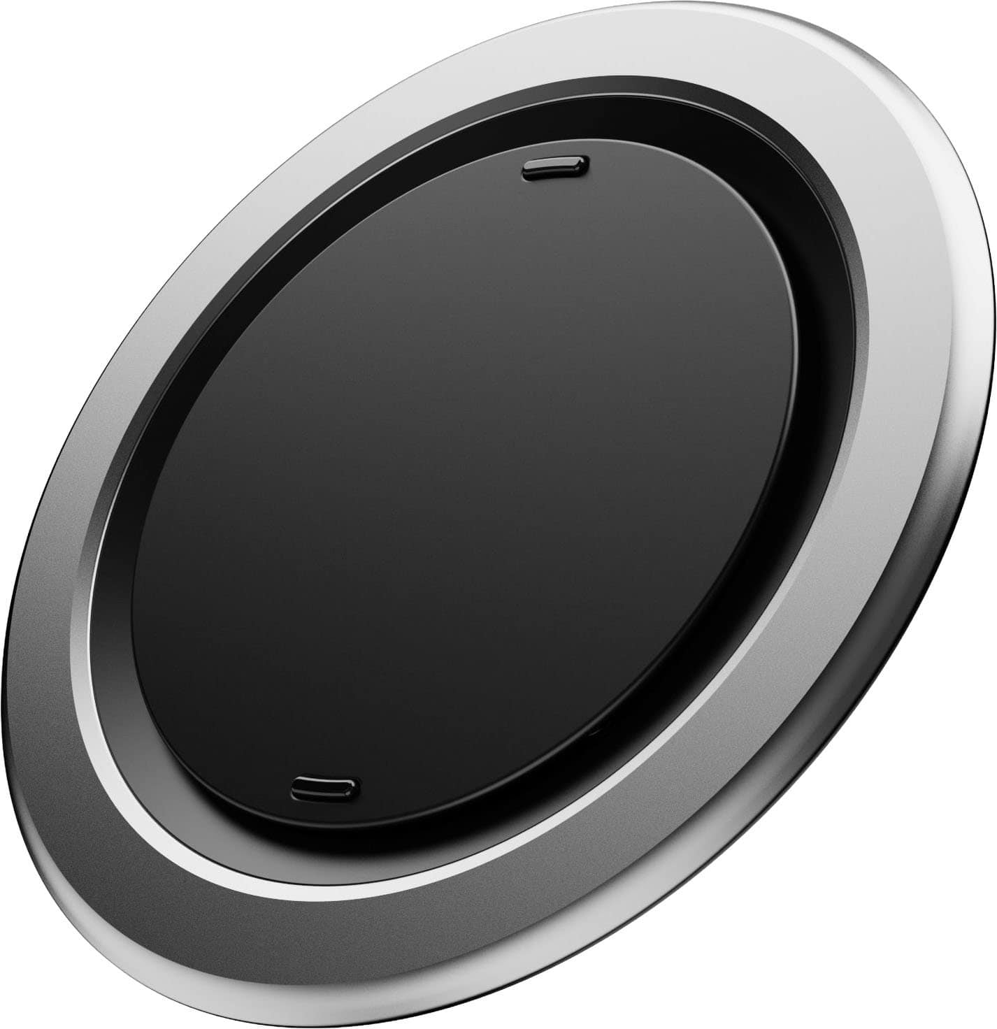 Angle. OhSnap - Snap Magnetic UltraThin Universal Phone Grip and Stand with MagSafe Charge- Thru for Apple iPhones/Universal - Gun Metal.