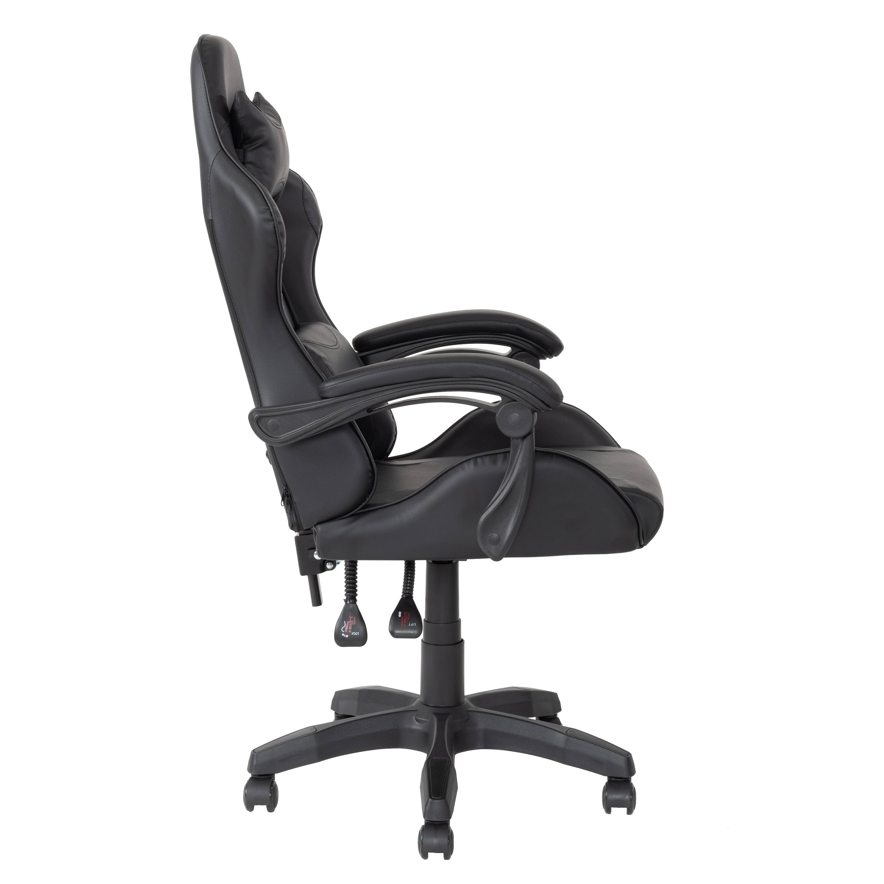 Left. CorLiving - Ravagers Gaming Chair - Black.
