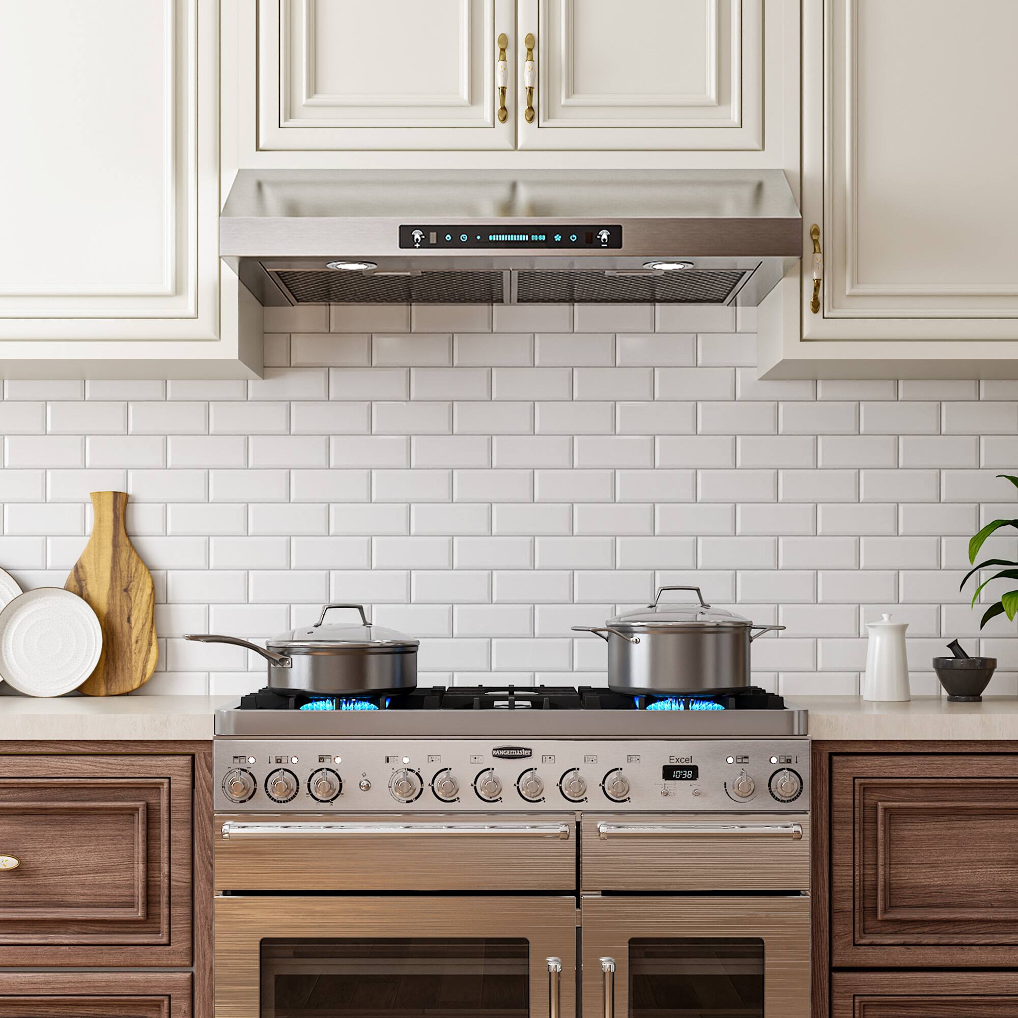 Alt View 1. Onefly - 30 inches - Ducted - Under Cabinet Range Hood - Stainless steel.