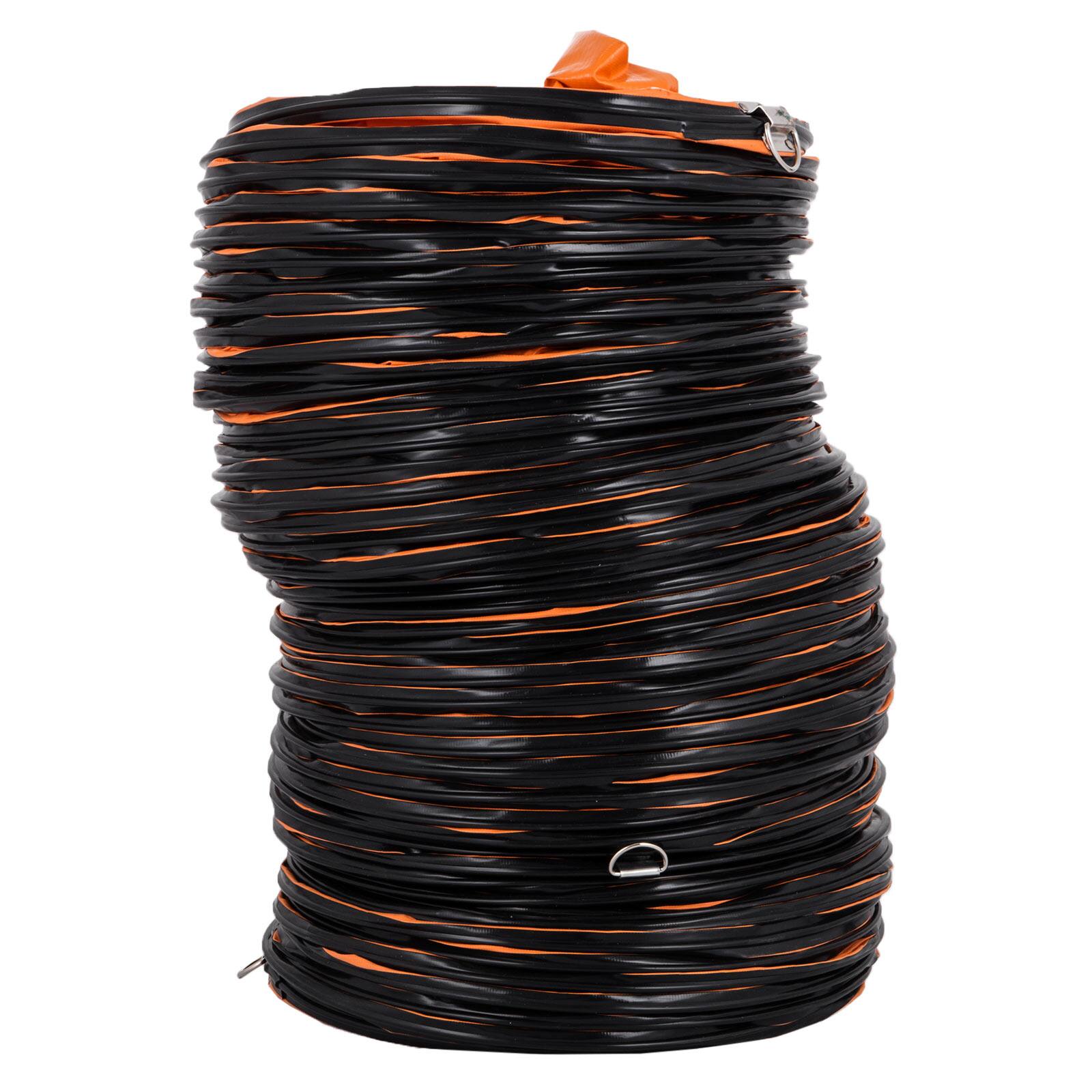 Alt View 5. VEVOR - Flexible PVC Ducting, 25 ft / 7.6 m, Portable High Performance PVC Duct Hosing, Fit for 12 Inch / 300 mm Diameter - Orange.