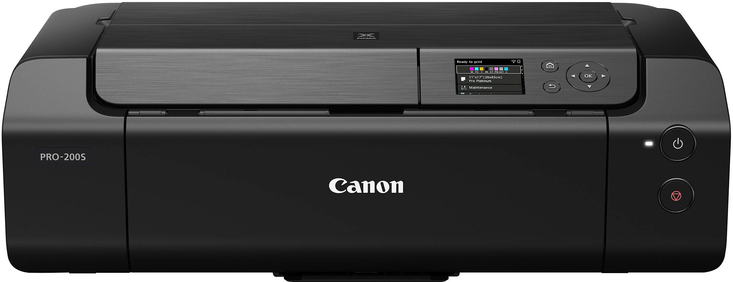 The text on the image reads: "Key to print 2 colors. 1G 100% Maintenance OK PRO-200S Canon."