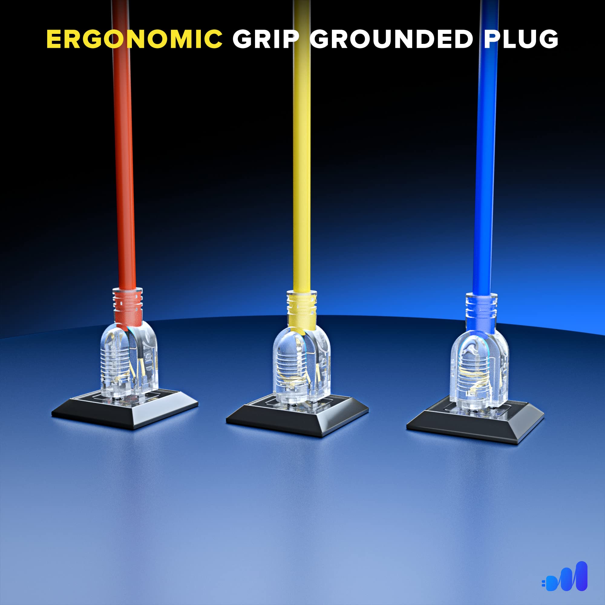 ERGONOMIC GRIP GROUNDED PLUG