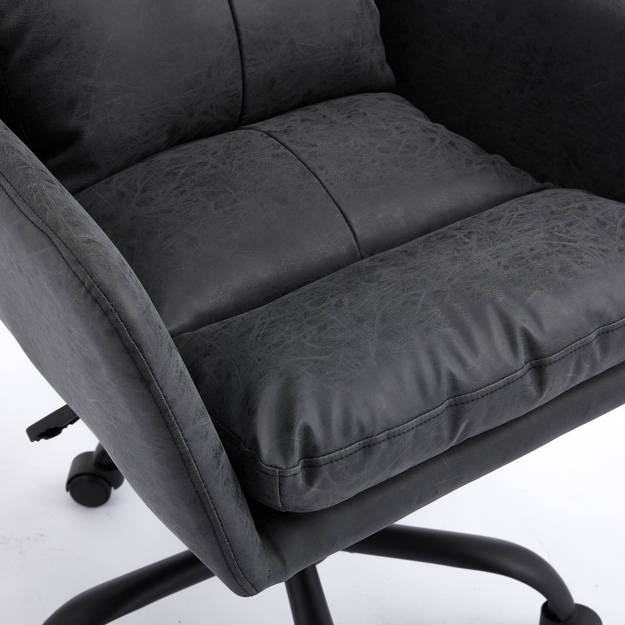 Alt View 6. GOODSILO - Ergonomic Executive Office Chair with Adjustable Height and PU Leather Upholstery - Black.