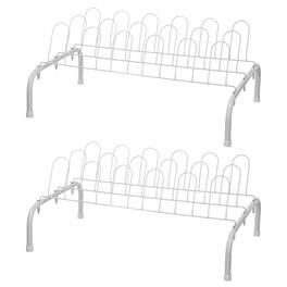 ClosetMaid - Lightweight 9 Pair Freestanding Shoe Rack Organizer, (2 Pack) - White
