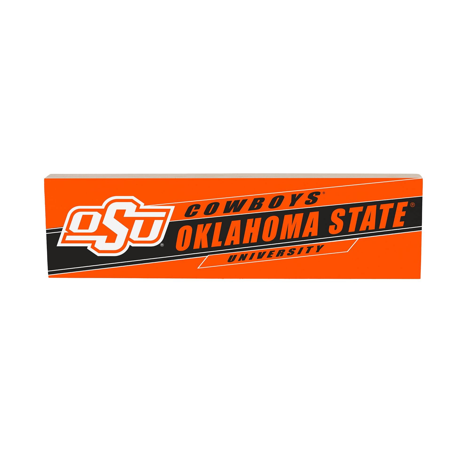 Oklahoma State Cowboys 5" x 18" Shadow Logo Wood Mantle Sign