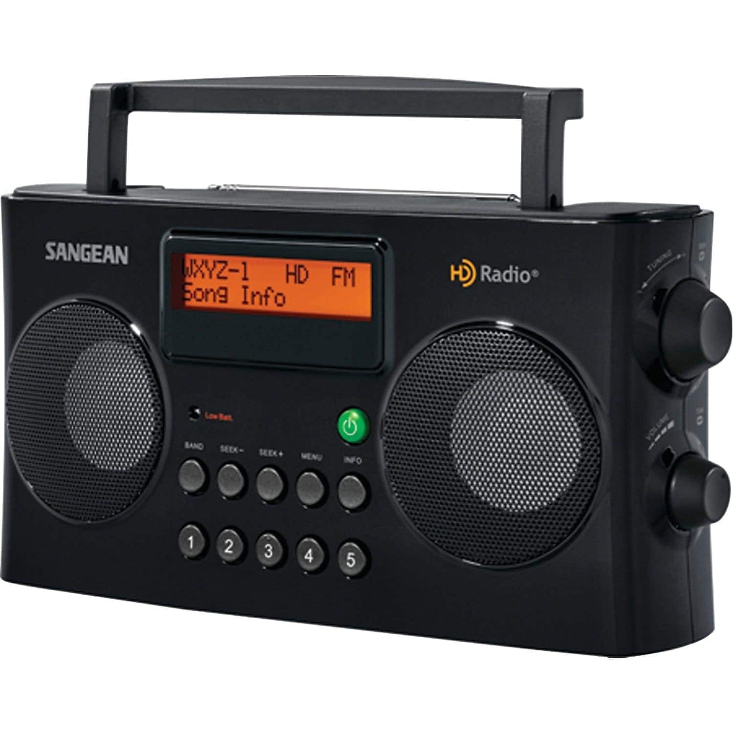 Amber Sporting Goods - Sangean HDR-16 HD Radio/FM-Stereo/AM Portable Radio - Black