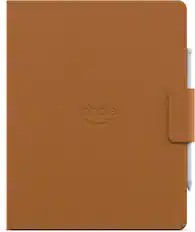 Front. Amazon - Amazon Kindle Scribe Executive Folio Cover with Magnetic Attach, Sleek Protective Case - Premium Leather - Caramel.