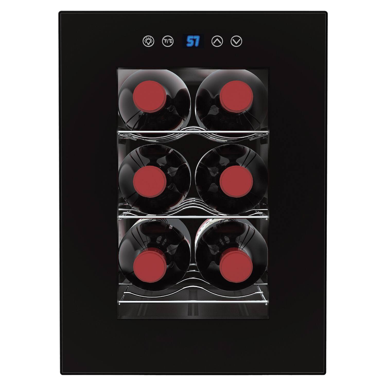 Alt View 6. Hamilton Beach - Hamilton Beach Hbwf6035 6-bottle Wine/beverage Cooler - black.