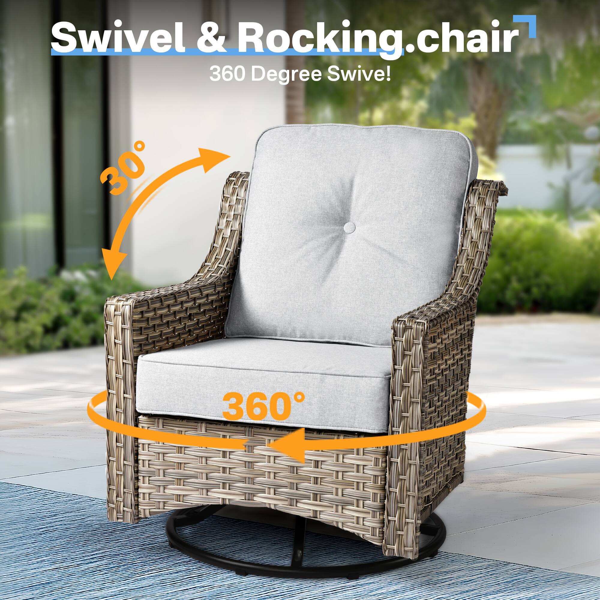 Swivel & Rocking Chair  
360 Degree Swivel!